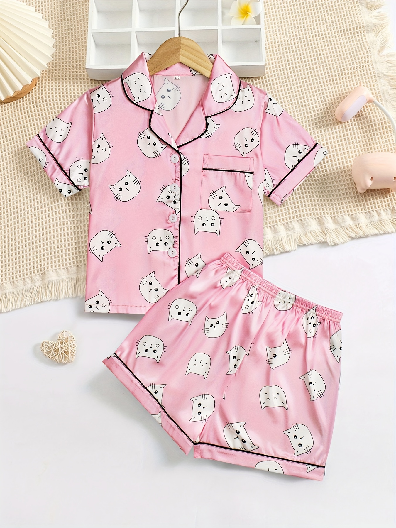 Cute Hello Kitty Cotton Pajamas Women's Summer Short-sleeved