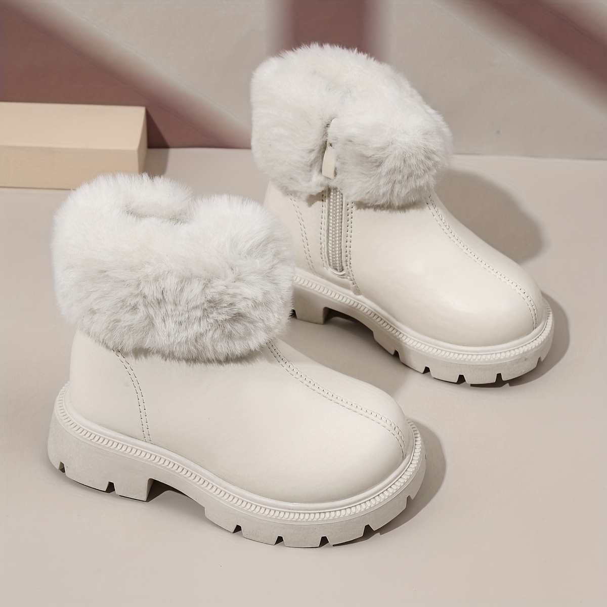 Trendy Cute Snow Boots Girls Soft Warm Plus Fleece Boots - Temu Mexico