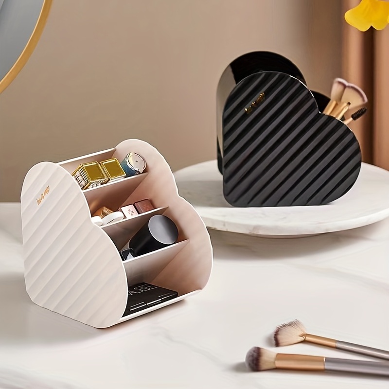 Heart Shaped Layered Storage Box for Makeup and Accessories