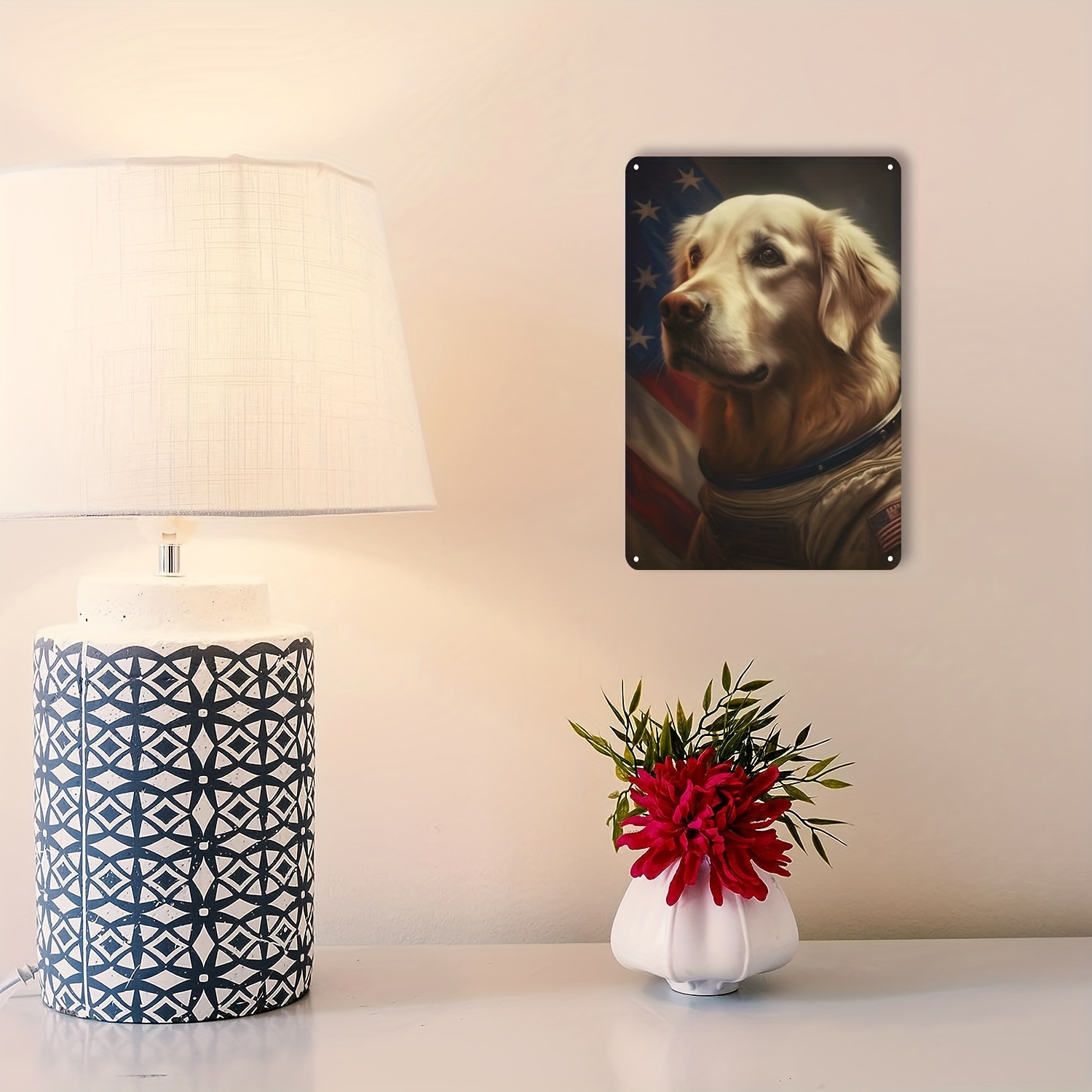 Glam Wall Decor Poster - Labrador Retriever Puppy - Fashion Wall Art -  Luxury Room Decor, Home Decoration - Gift for Dog Lovers, Women, Girls,  Teens 