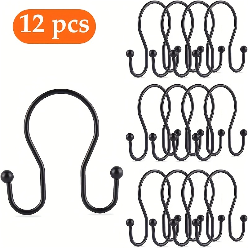 Shower Curtain Hooks Rings Simple Style Double Double Sided - Temu