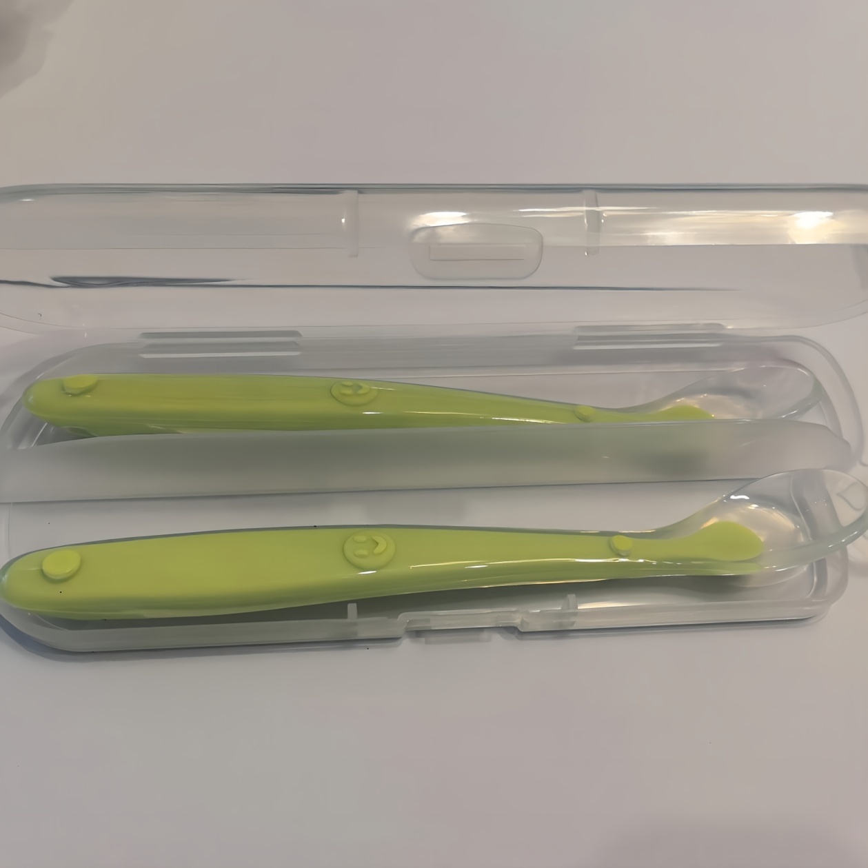 Baby Silicone Soft Spoons With Case First Stage Silicone - Temu