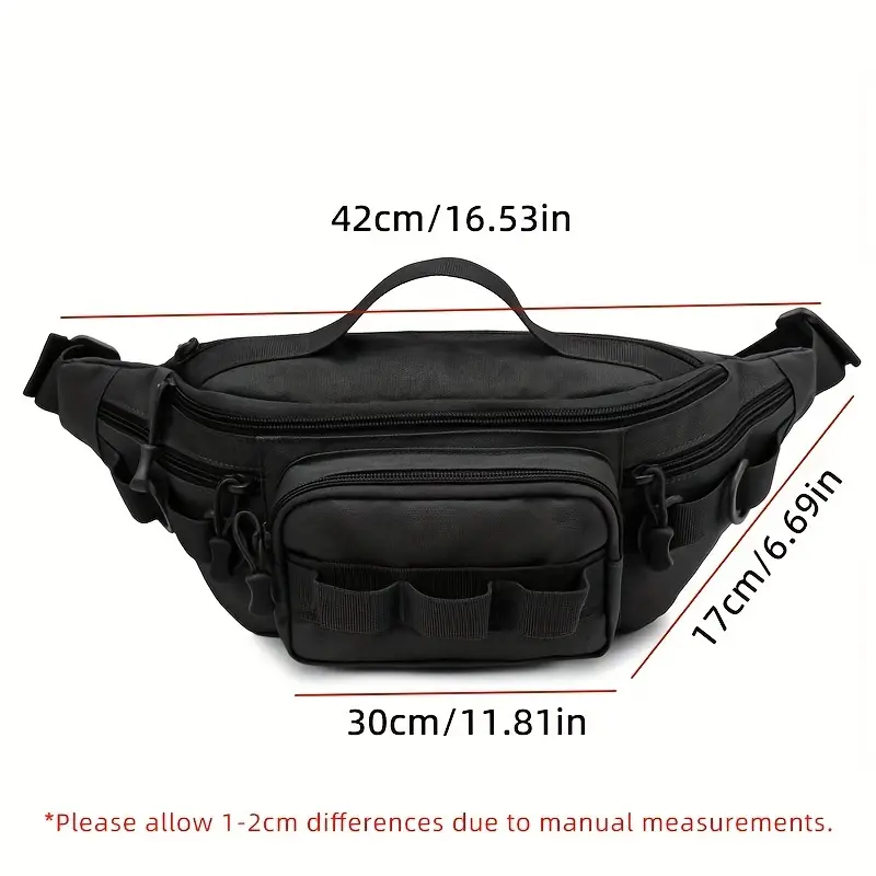 Tactical Fanny Pack Military Waist Bag Pack Utility Hip Pack Bag with Adjustable Strap Waterproof for Outdoors Fishing Cycling Camping Hiking