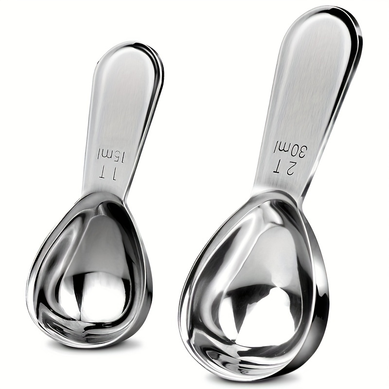 Coffee Scoop Set, Premium Coffee Scoop Set, 1 Tbsp & 1 Tbsp Measuring  Tablespoon, Stainless Steel Coffee Measuring Spoon And Scooper With Long  Handles, Baking Tools, Kitchen Accessaries - Temu