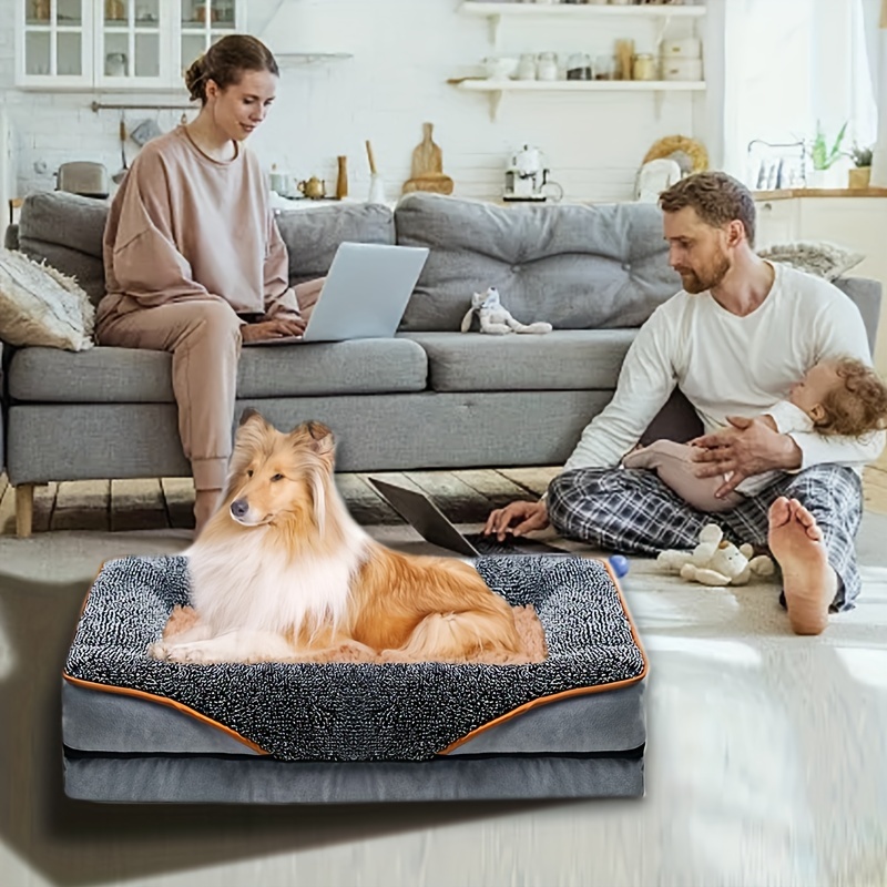 BingoPaw Grand canapé-lit pour chien : coussin orthopédique en