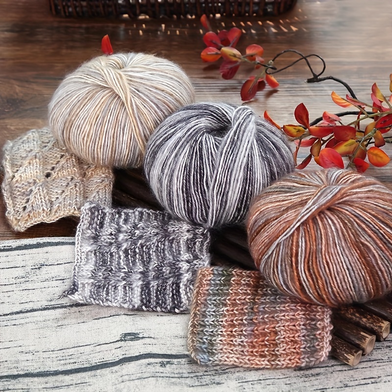 Cheap 1Roll Warm Yarn Multicolor Hand Crocheted Knitting Wool Soft 50G  Crochet Knit Cotton Wool Yarn