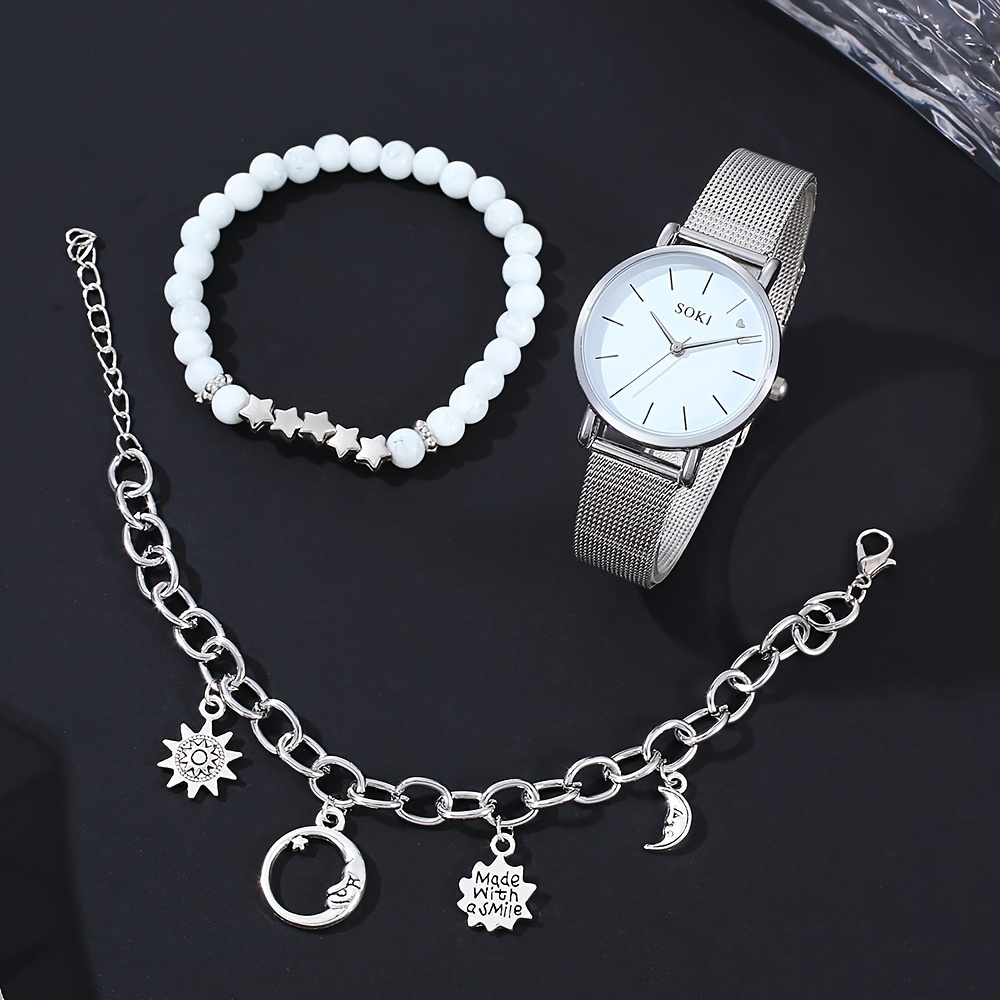 Women's Watch Casual Round Pointer Quartz Watch Analog - Temu