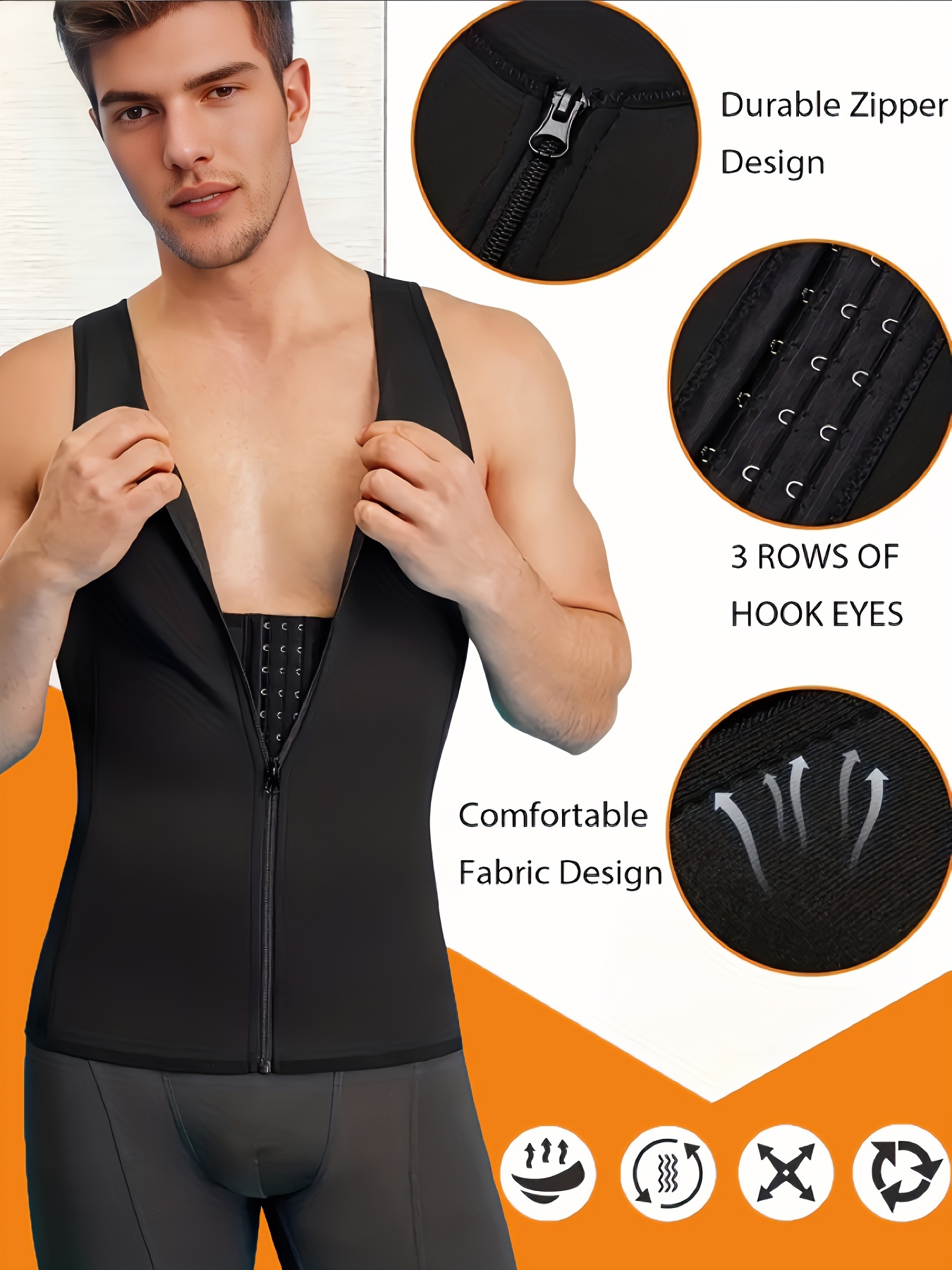 Shapewear for Mens Flattens The Chest and Torso Comfortable