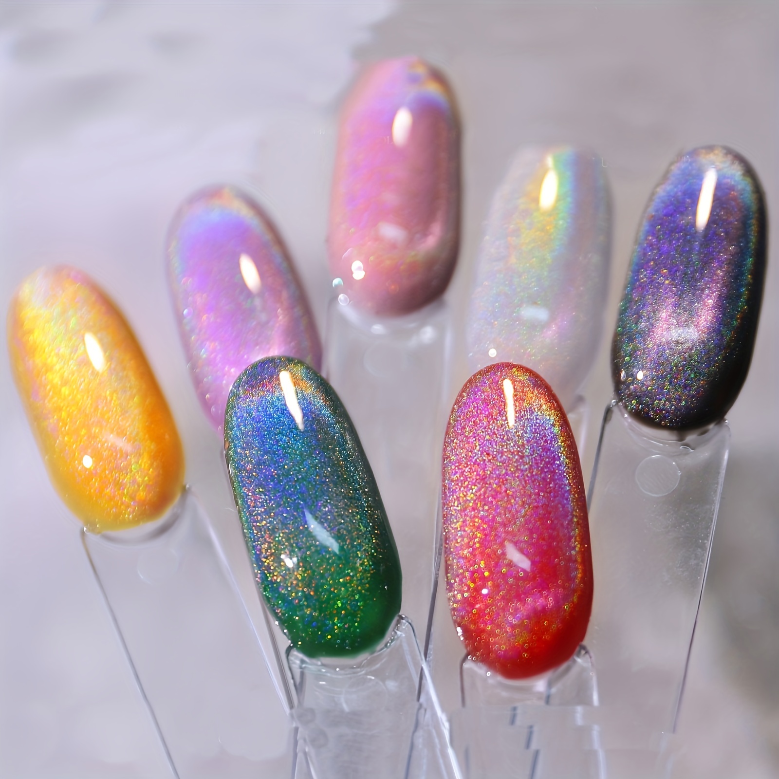 holographic glitter cat eye gel nail polish reflective sparkly soak off uv led perfect for diy nail art at home or salon details 8