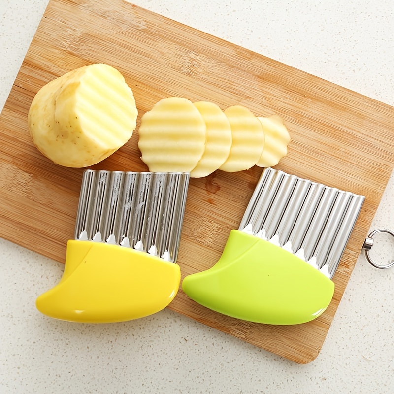 Stainless Steel Potato And Vegetable Crinkle Cutter - Effortlessly Create  Wavy And Chip-sized Potatoes, Carrots, And More - Perfect For French Fries  And Salads - Kitchen Gadget And Tool - Temu