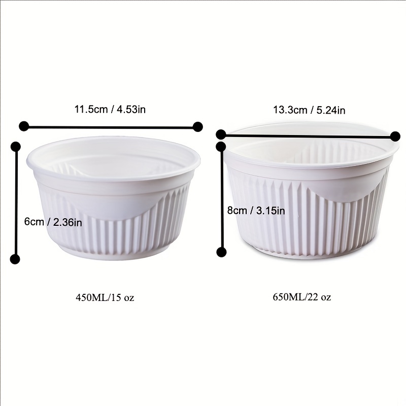 Disposable Plastic Container with lid 650ml (100pcs)