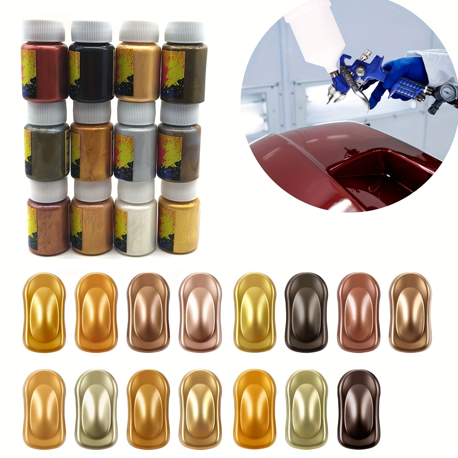 Acrylic Paint Metallic Gold, Non Toxic, Non Fading, 100Ml Gold Leaf Paint  for Ar