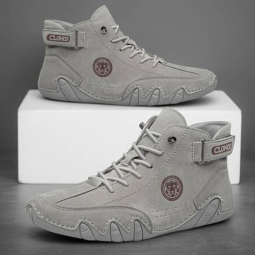 handmade rubber sole mens casual sports shoes outdoor hiking sneakers soft sole soft upper breathable mens shoes