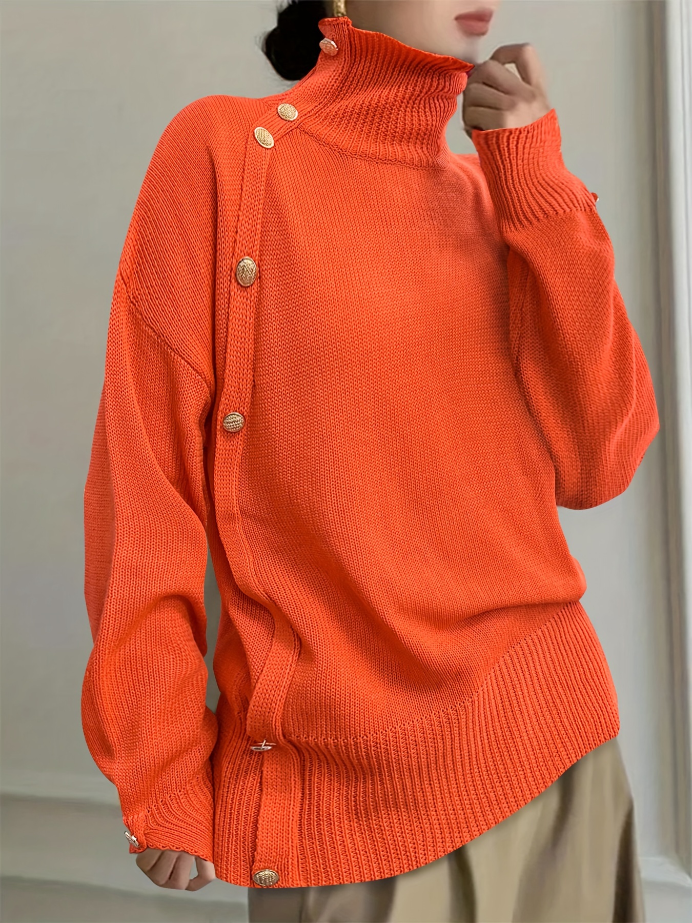 High Neck Sweater - Temu Canada