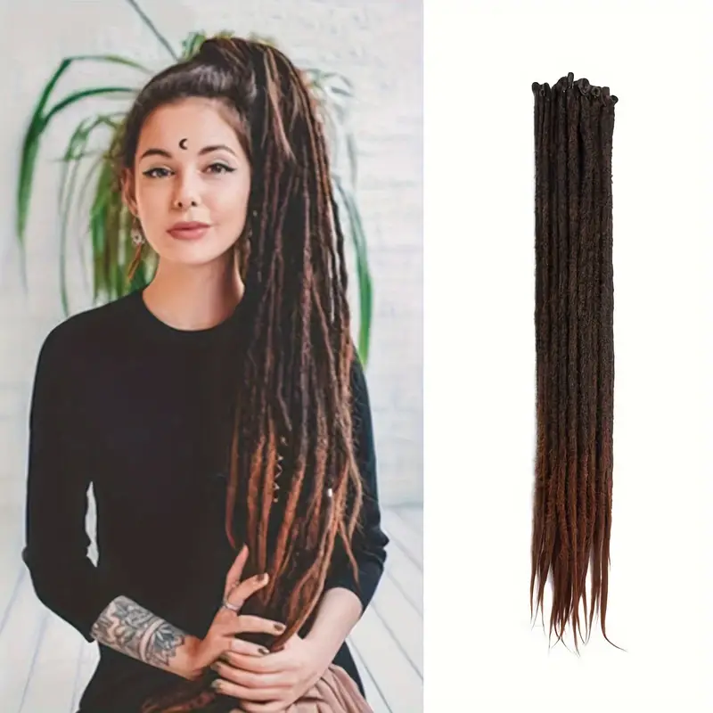 Women's Holiday Party Christmas Style Hair Accessories 24 Thin 0.6cm Dreadlock Extension Soft Handmade Synthetic Dreams SE Dreams Locs Extended