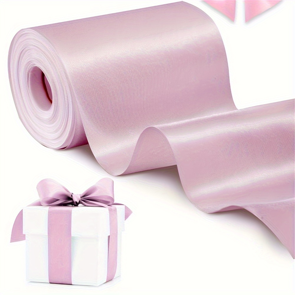 1 1/2 Inch Rose Gold Polyester Satin Ribbon for Gift Wrapping, 100 Yards  High Density Craft Fabric Ribbon for Wedding, Gift Wrapping, Holiday