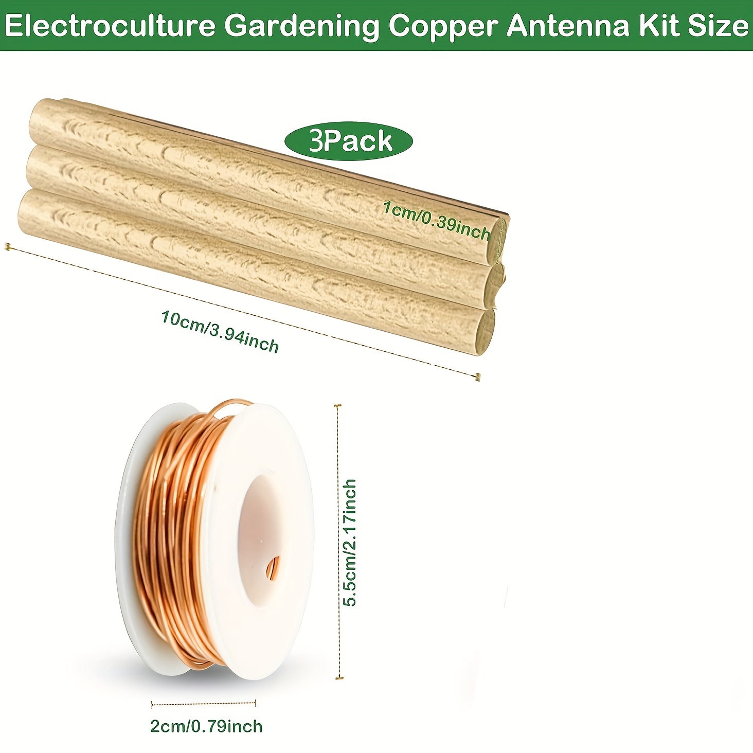Pure Copper For Electro Culture Gardening Copper Wire With 6 Stake
