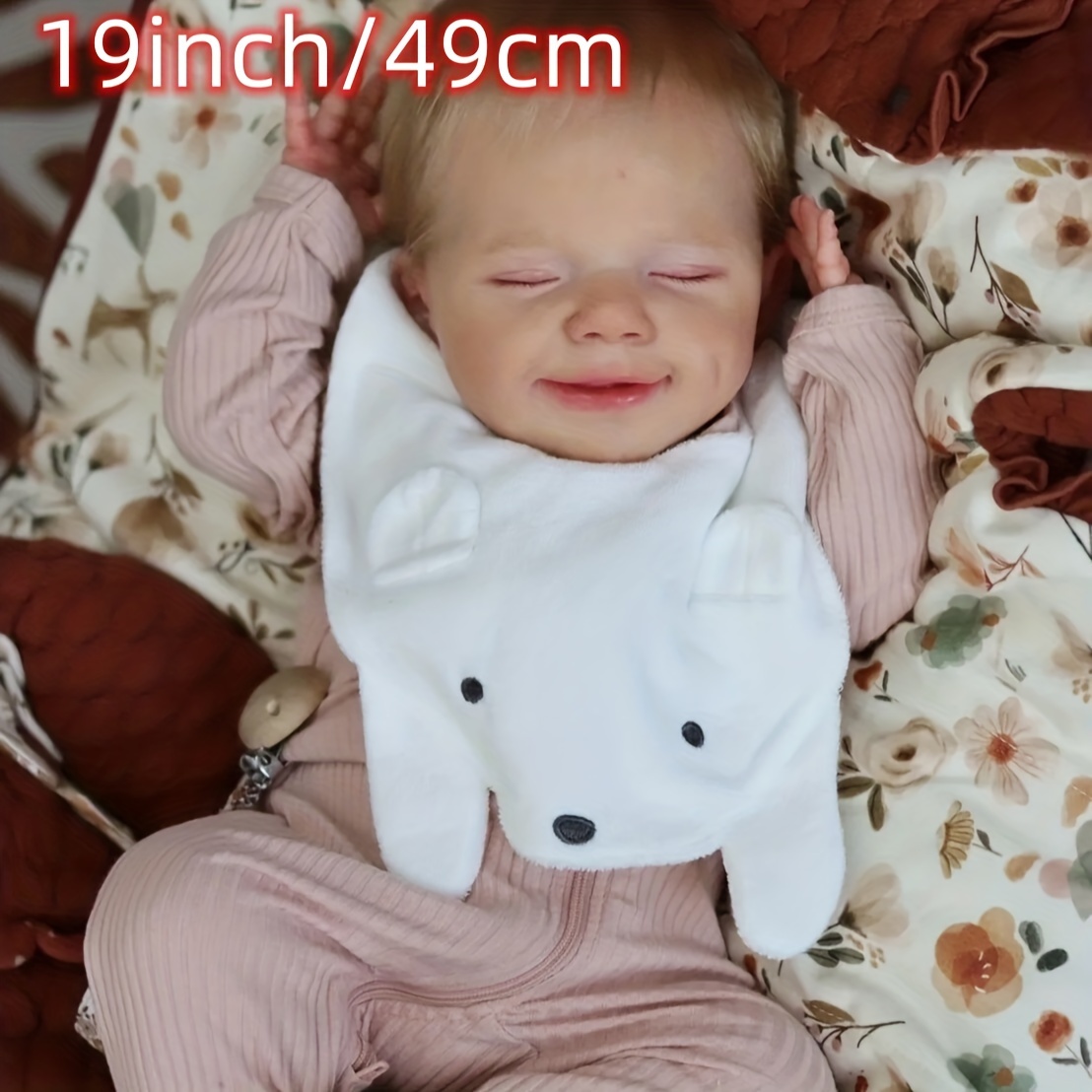 19in Realistic Reborn Baby Dolls Full Body Vinyl Boy Doll Newborn