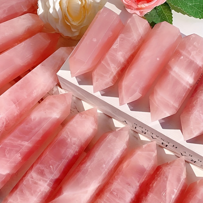 Rose Quartz Natural Healing Crystal Tower