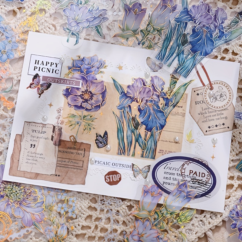 Vintage Flower Botanical Stickers - Perfect For Diy Art Crafts