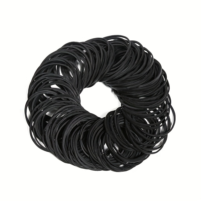 Pack Black Rubber Bands In Diameter Suitable For School - Temu