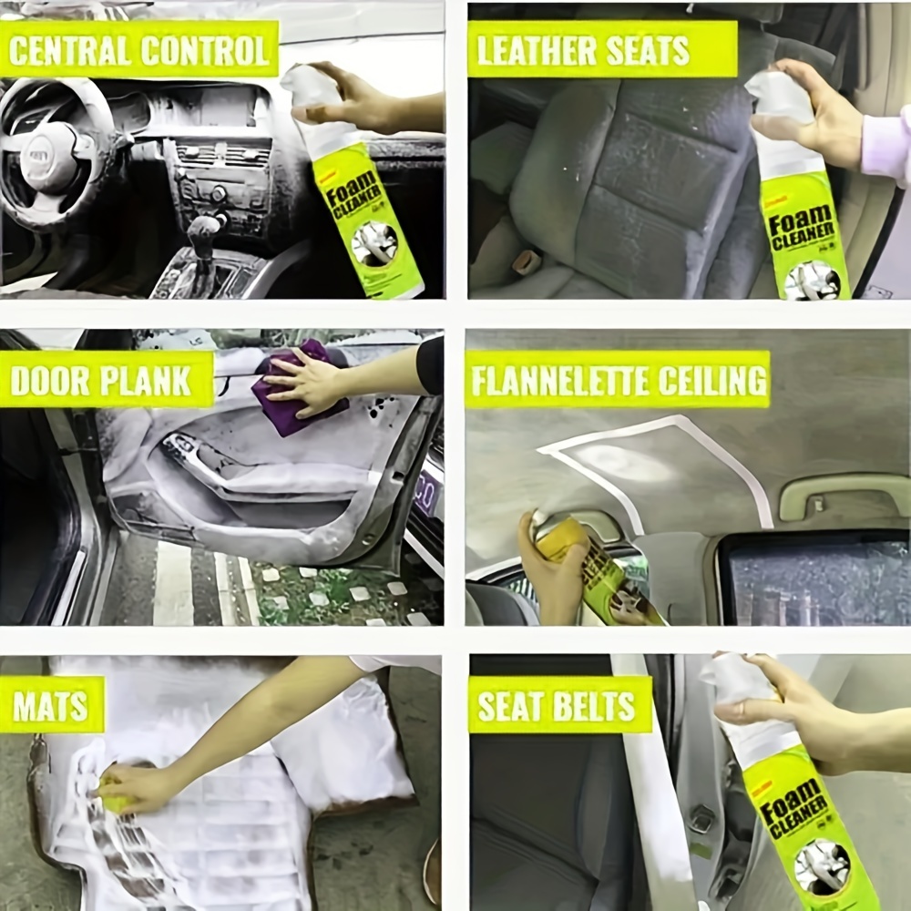 Car Leather Seat Cleaner Upholstery Headliner Foam Cleaner - Temu