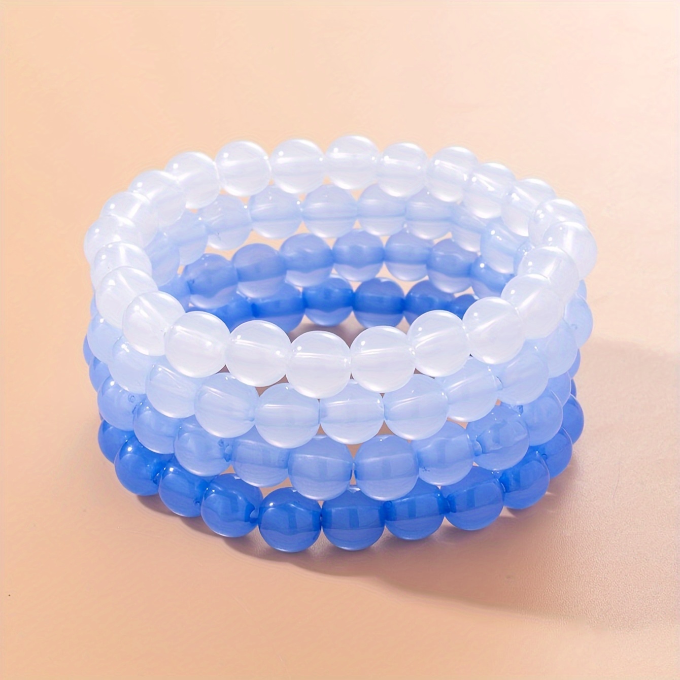 4pcs Fashion Colorful Beaded Bracelet Set