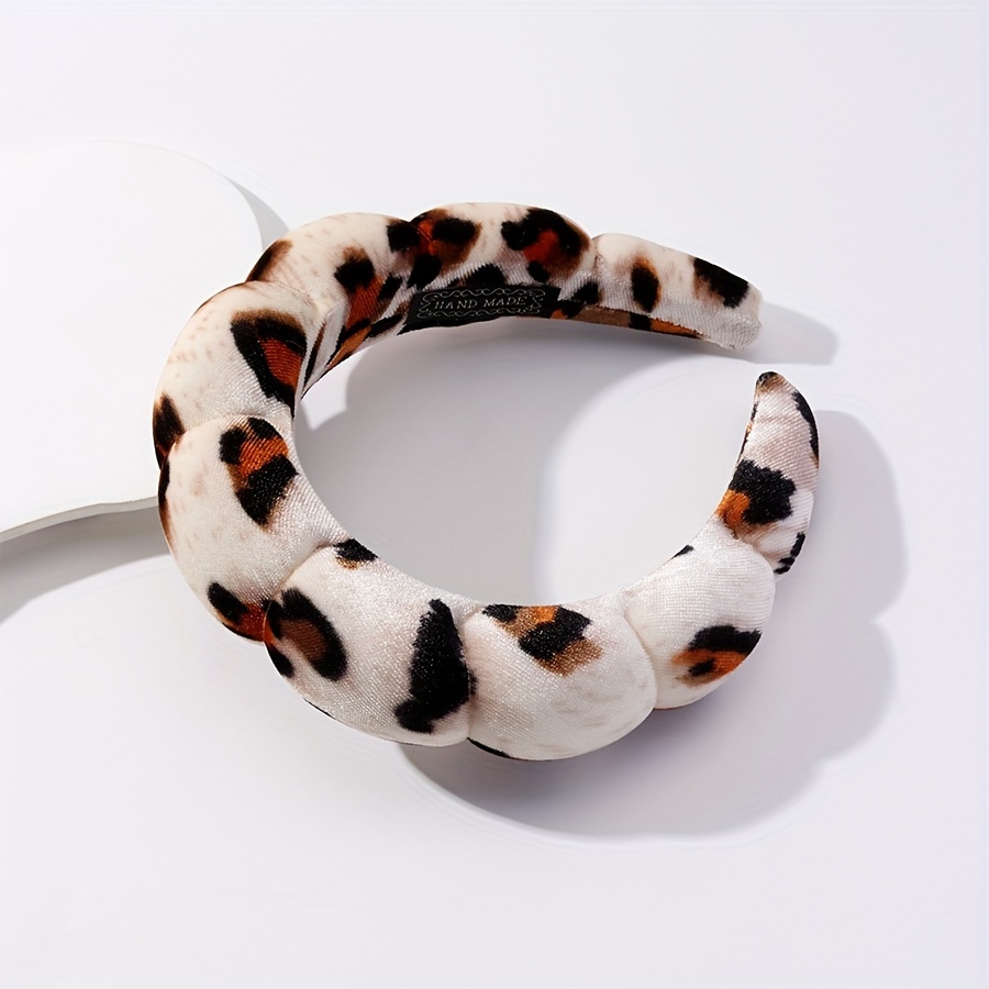 Wide Brimmed Sponge Headband Leopard Printed High Top Pressure Hair Hoop  Summer Simple Headwear Hair Accessories - Temu Norway