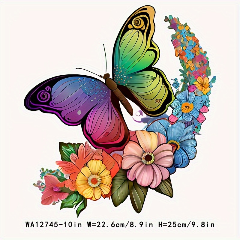 Watercolor Butterfly Iron On Patches Heat Transfer Colorful - Temu