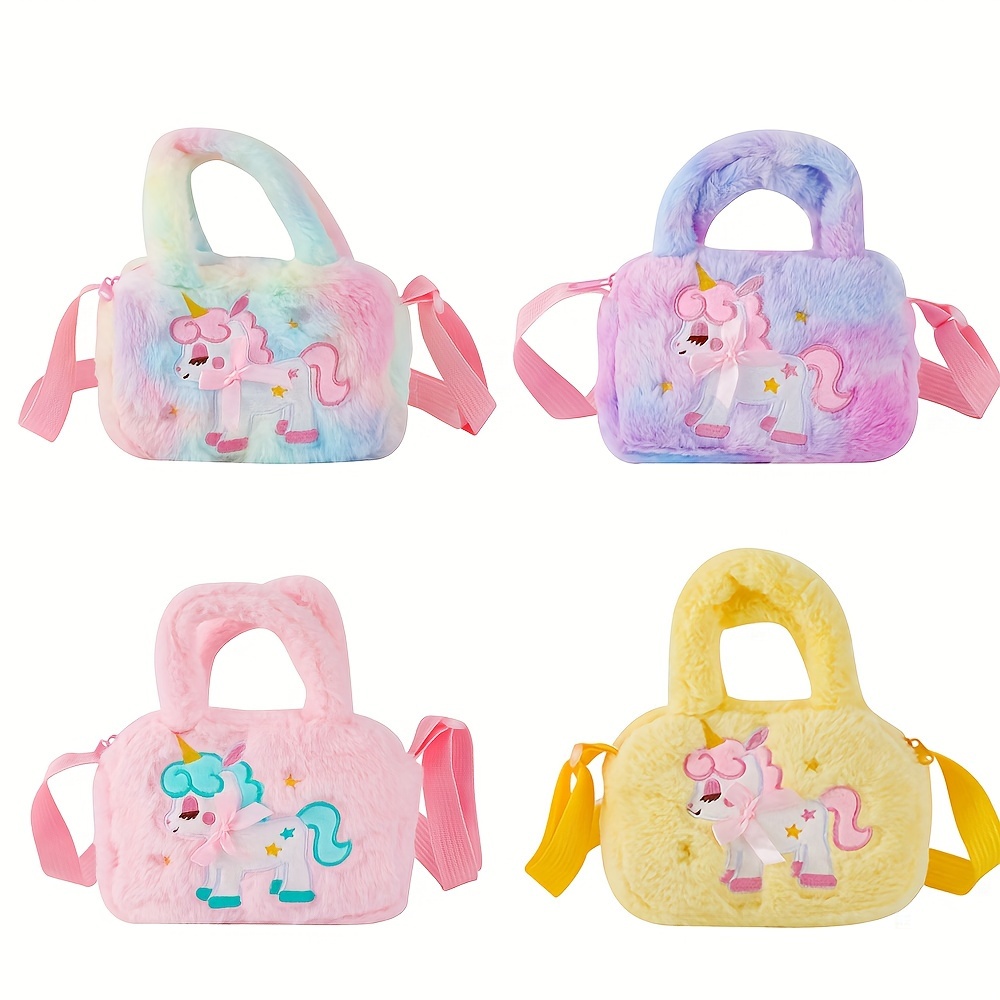 Random Color Girls Cute Unicorn Corduroy Shoulder Bag Crossbody Bag Cute  Animal Unicorn Crossbody Purse Tote - Temu