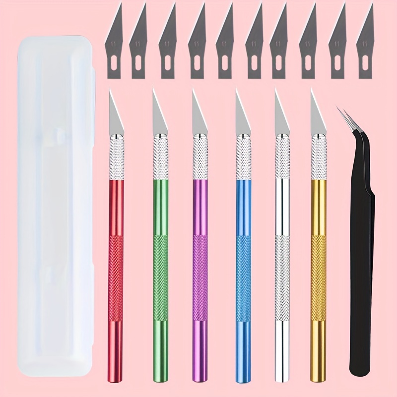 Carving Metal Scalpel Knife Tools Kit Non slip Blades Mobile - Temu