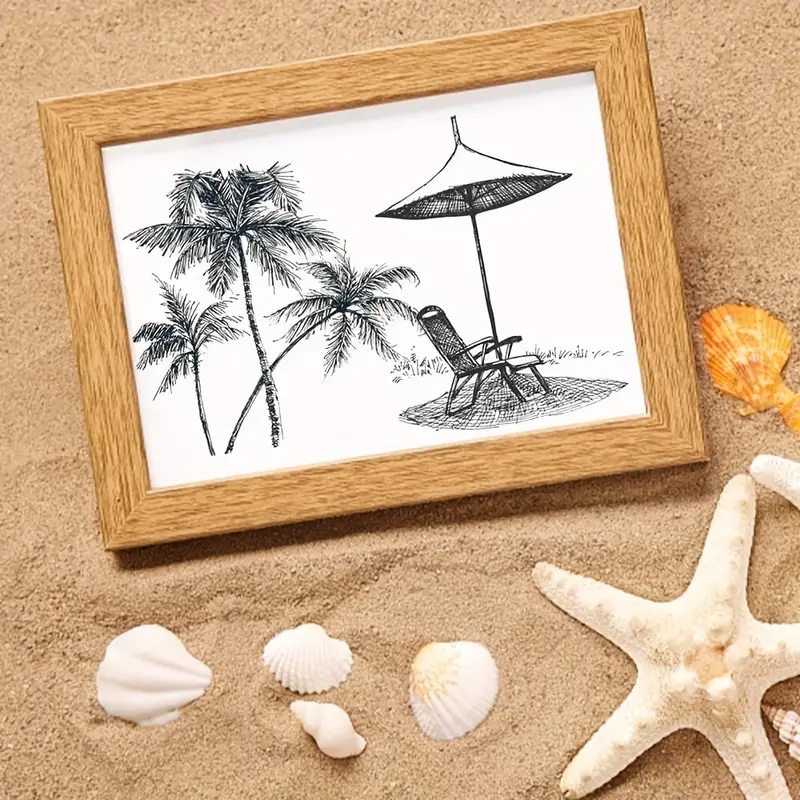 Create Tropical Beach Scenes With Summer Palm Tree Clear - Temu