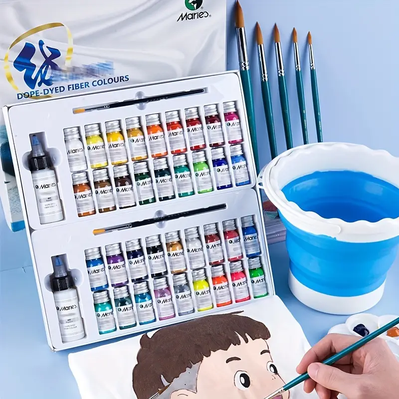 Waterproof Fabric Paint Set 12/18/24/36 Colors For Clothes - Temu