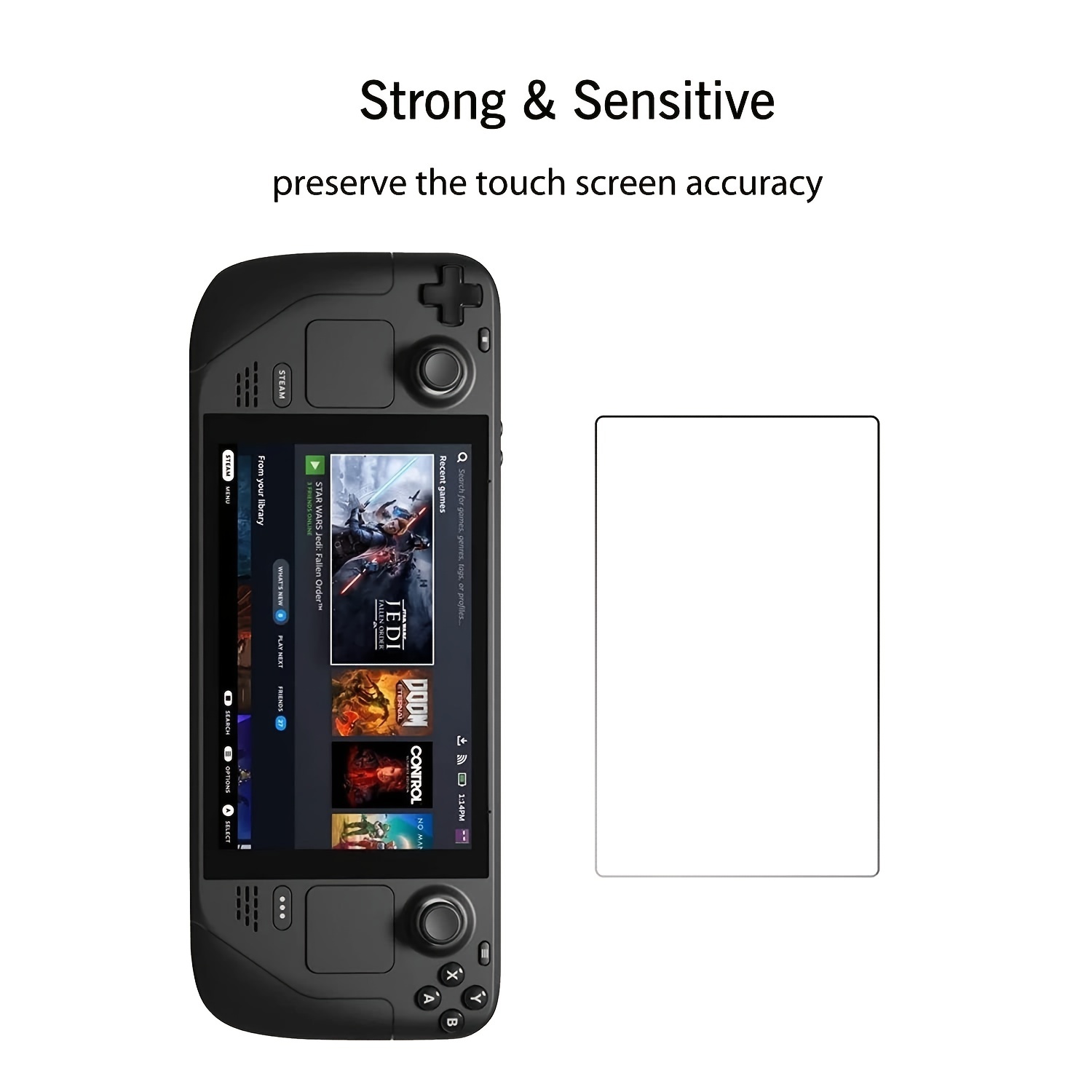 Steam Deck Screen Protector, Ultra HD Glass Protector 9H Hardness