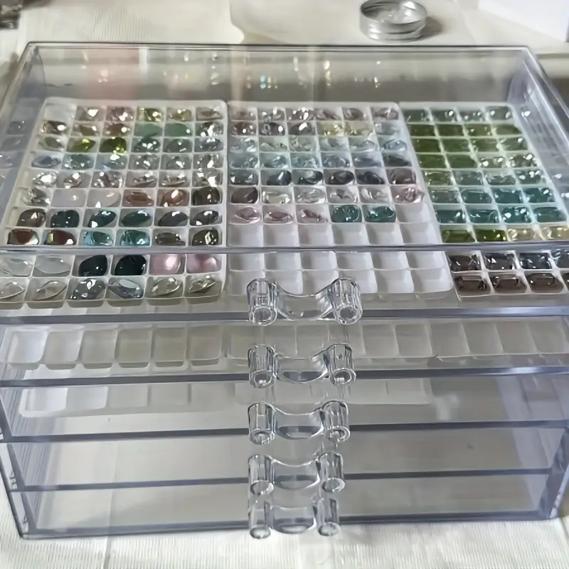 5 Tier Nail Art Decoration Storage Box Transparent Acrylic - Temu