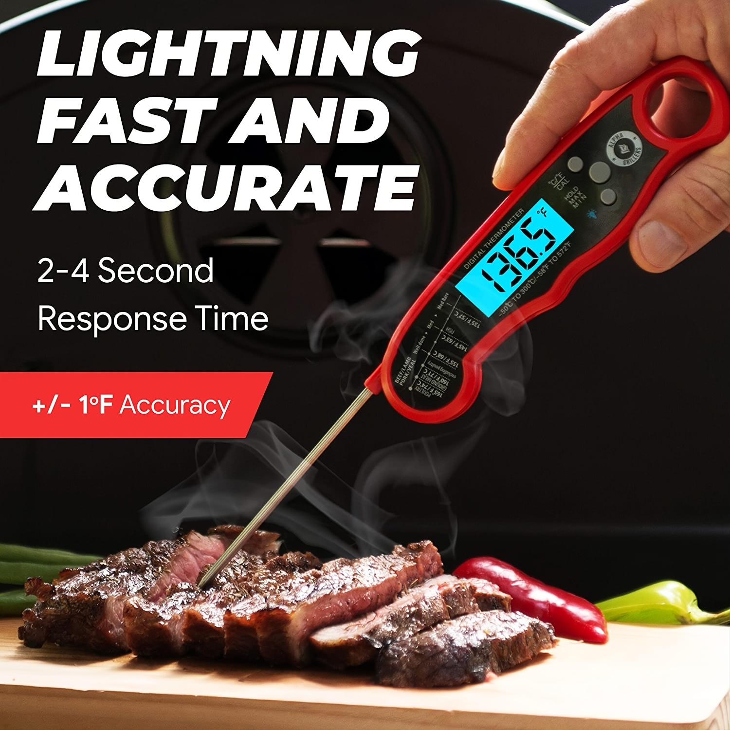 Instant Read Meat Thermometer For Cooking Fast Precise - Temu