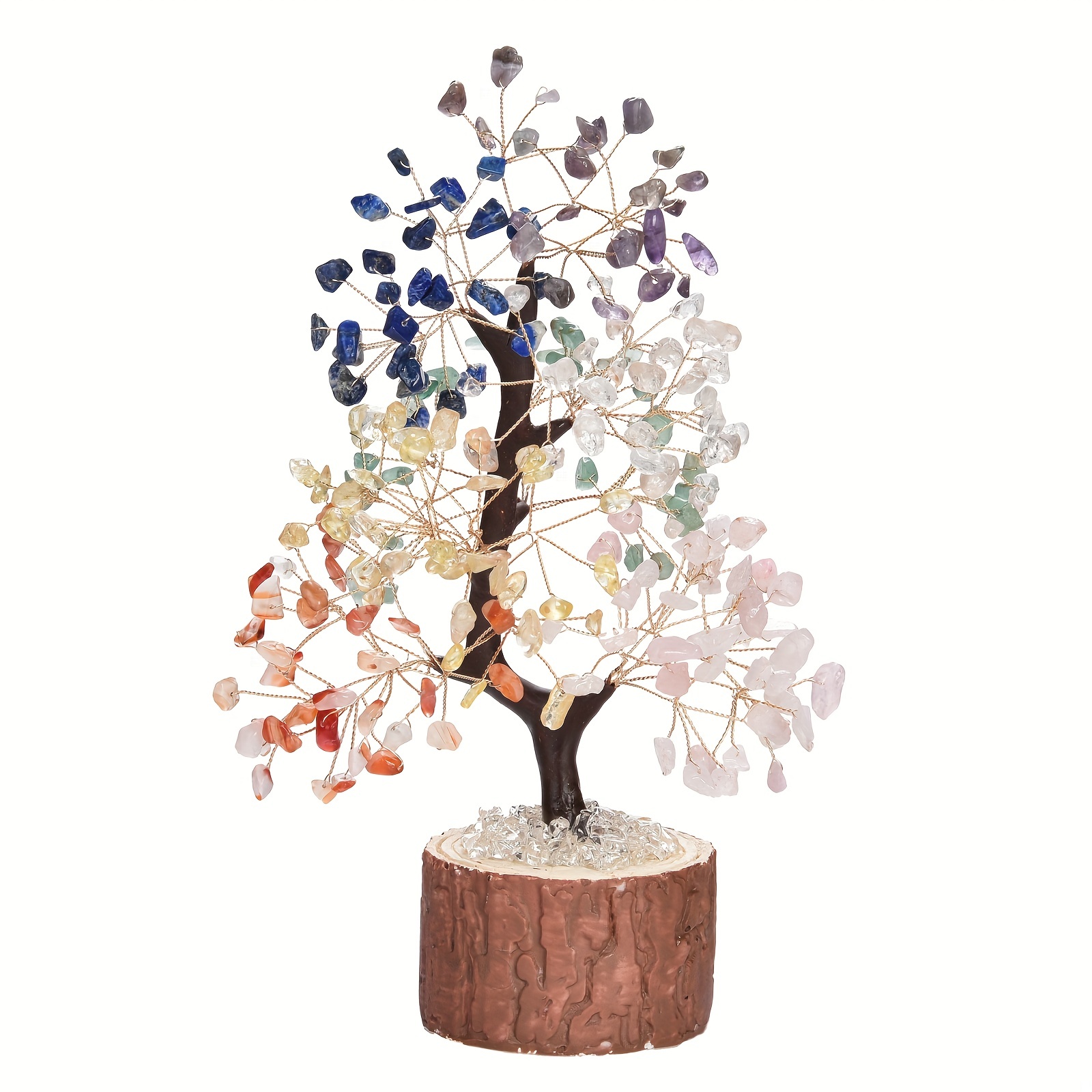 Comprar Árbol de chakra de la vida de cuarzo, árbol de bonsái de alambre  Feng Shui, cristal de árbol de dinero para energía positiva
