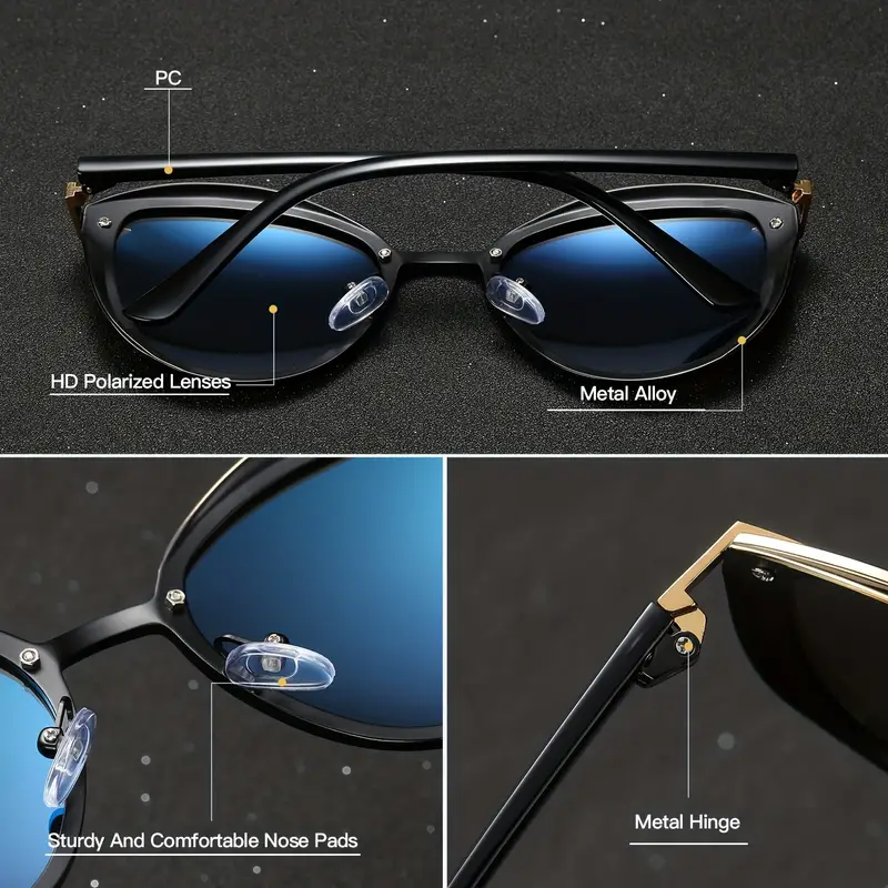 Delicate Sexy Retro Cat Eye Metal Frame Polarized Sunglasses For Men Women  Outdoor Sports Party Vacation Travel Driving Fishing Cycling Supply Photo  Prop, Today's Best Daily Deals