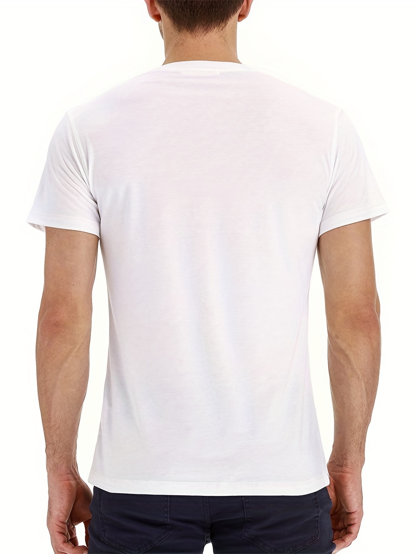 Men's V Neck Short Sleeve T Shirt for Summer