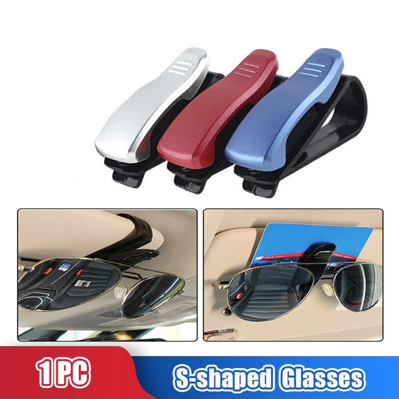 Car Sunglasses Case Glasses Holder,Glasses Holder for Car Sun Visor,Car Eye  Glasses Case Holders Sunglasses Clip Storage Case