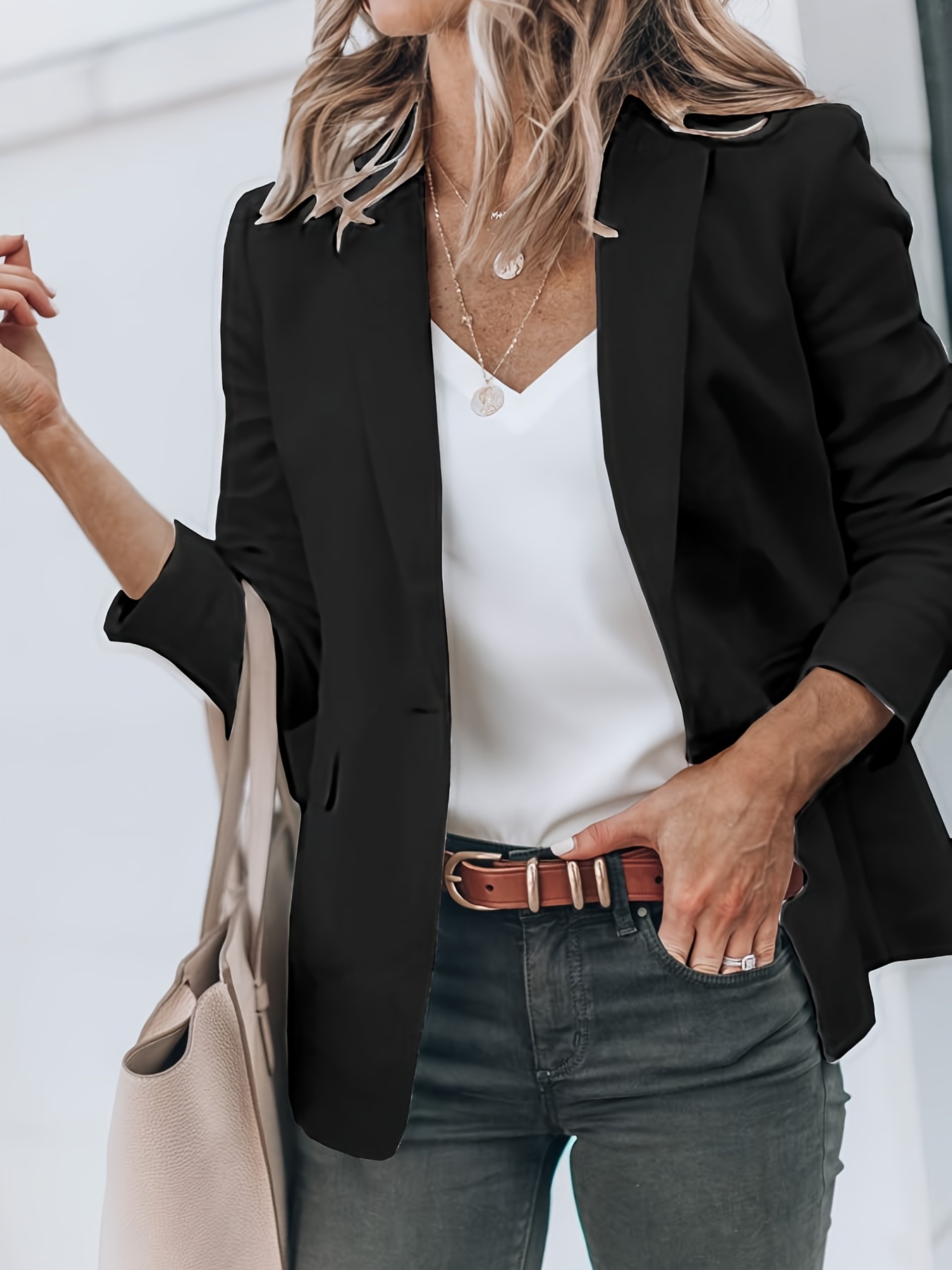 Women's Blazer - Free Shipping For New Users - Temu