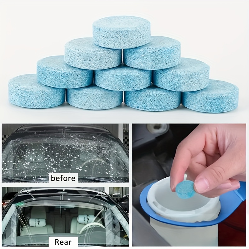 10Pcs Car Windshield Washer Fluid Glass Cleaning Effervescent Tablets  Accessory