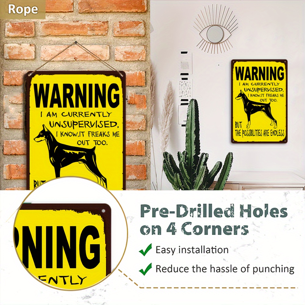 Funny doberman best sale warning signs