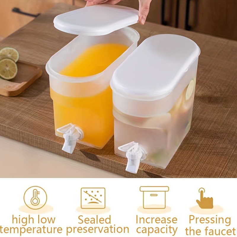 1pc Cold Kettle With Faucet Large Capacity Refrigerator Water Jug Beverage  Dispenser Lemonade Bottle Summer Cool Water Bucket