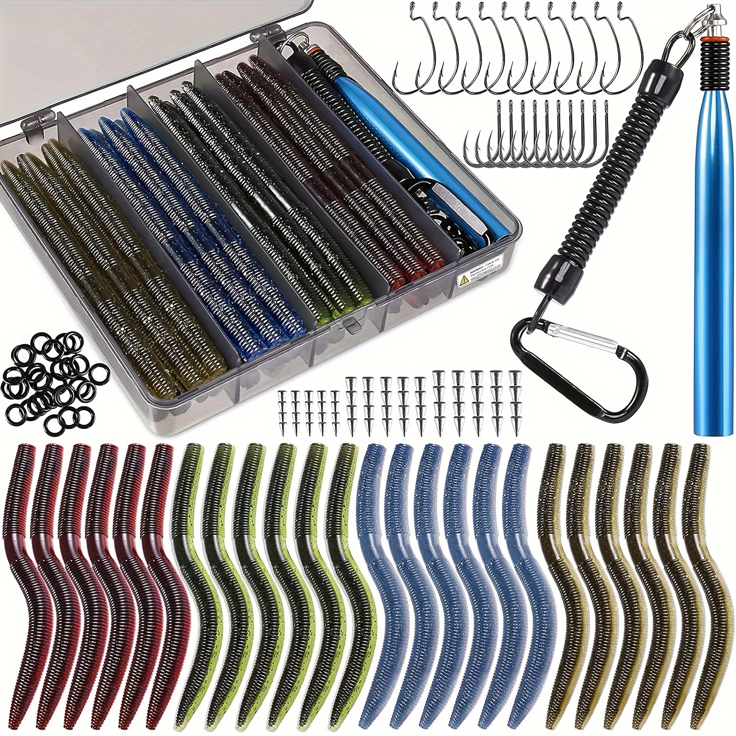 420pcs Complete Fishing Kit with Tackle Box, Pliers, Hooks, and Swivels -  Perfect for Carp Fishing and More!