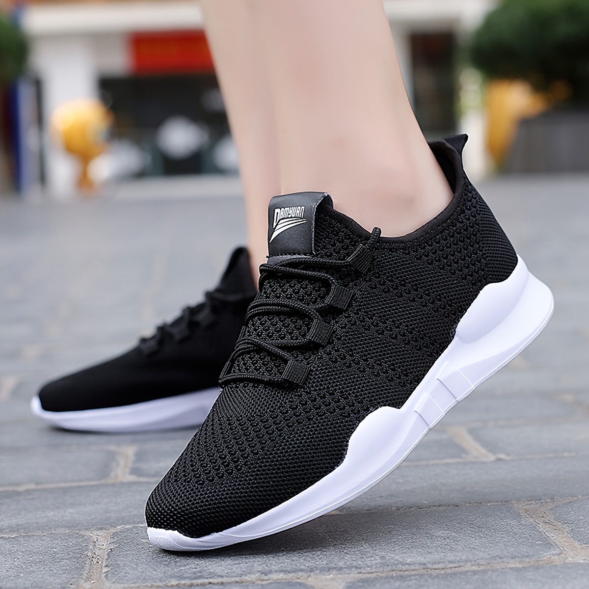 Breathable Lace Up Running Sneakers for Women