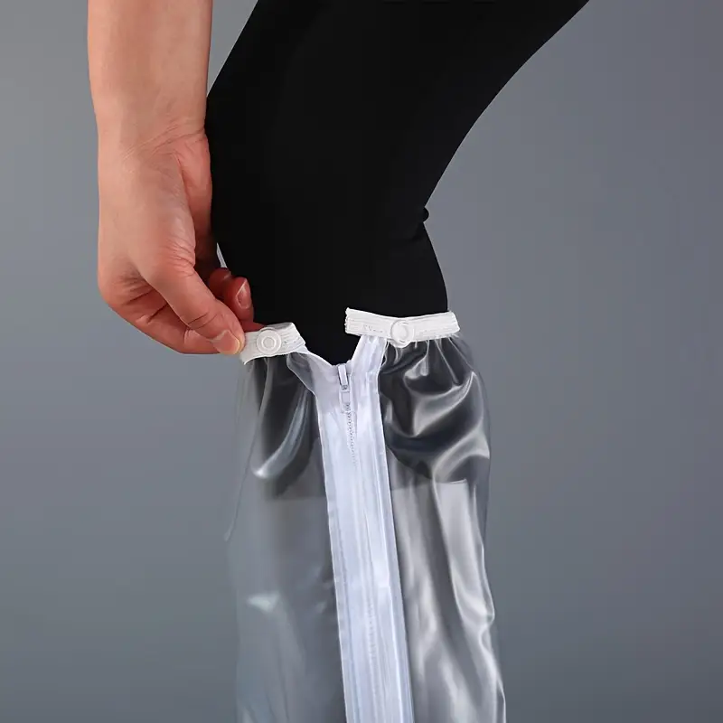 1pair transparent fashionable rain shoe covers for men women waterproof anti slip shoe covers details 6