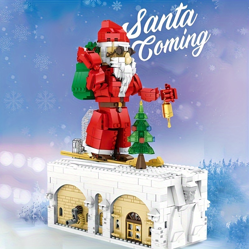 Winter Village Block Santa Claus Is Here Model With Figures - Temu