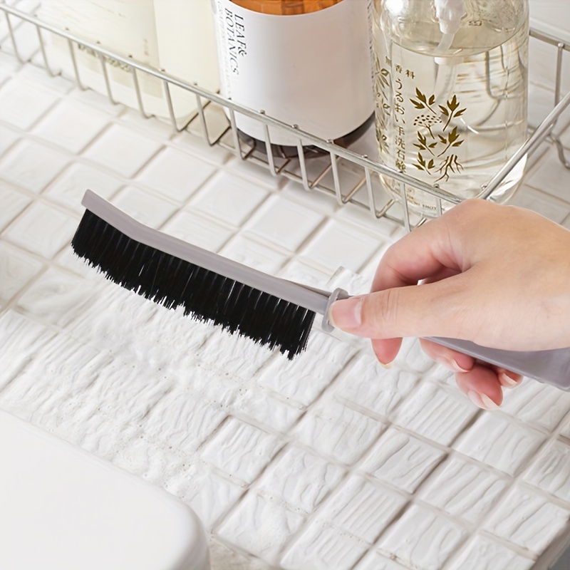 Crevice Cleaning Brush 2 Pcs, Hard Bristle Crevice Cleaning Brush for  Household Use, Multifunctional Corner Gap Cleaning Brush with Long Handle  for