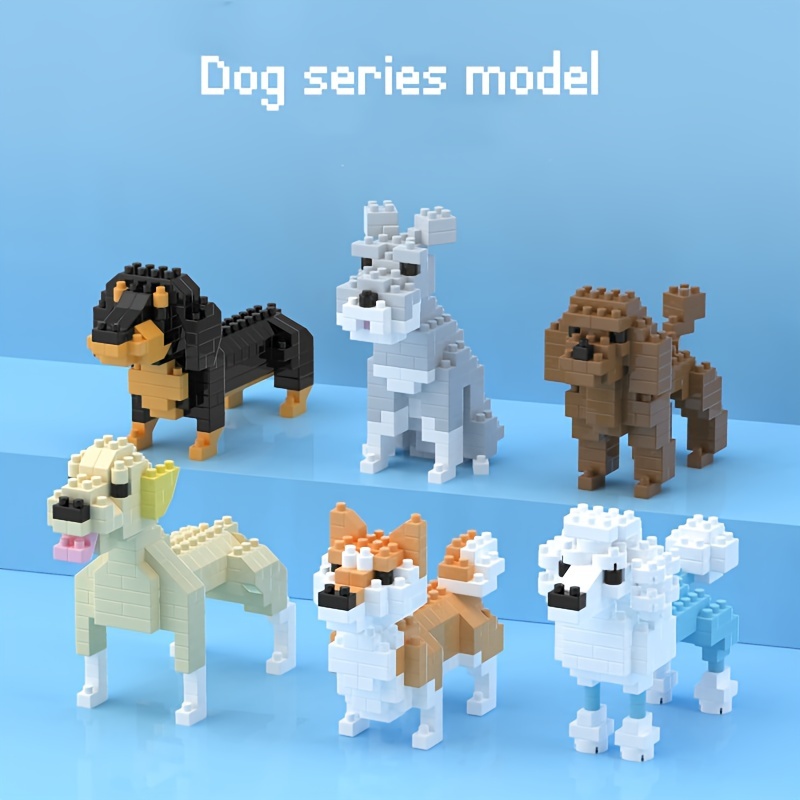 Balody Cute Dog Mirco Building Blocks Husky Bulldog DIY Pets Model  Schnauzer Labrador Retriever Mini Brick Figure Toys For Kids